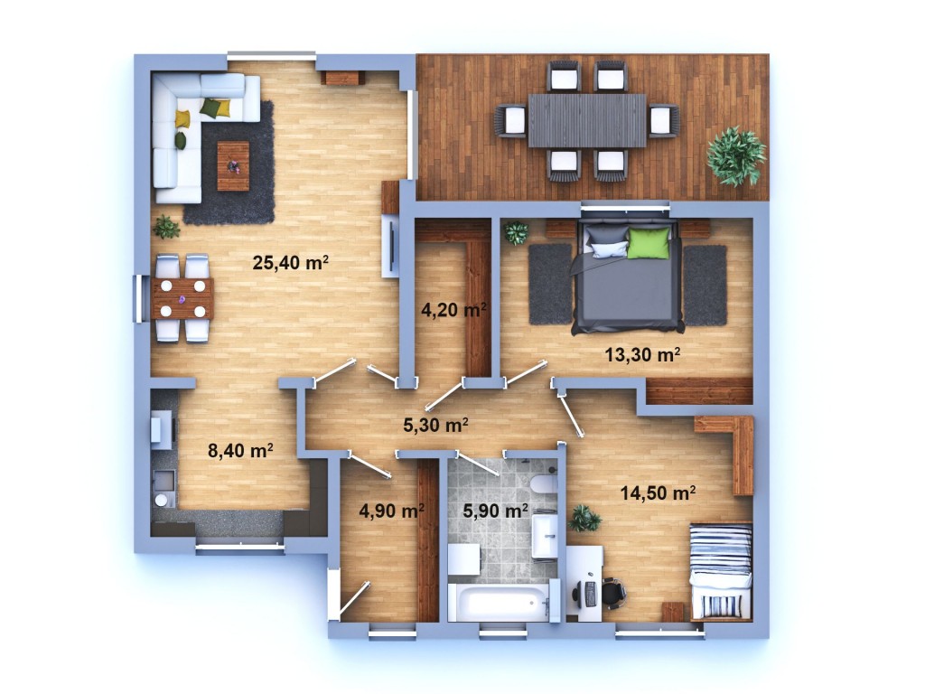 DŮM NA KLÍČ 4 - Projekt domu na klíč 4 - Zděný dům na klíč 4 - Nízkoenergetický dům na klíč 4 - Dřevostavba na klíč 4 - Rodinný dům na klíč 4